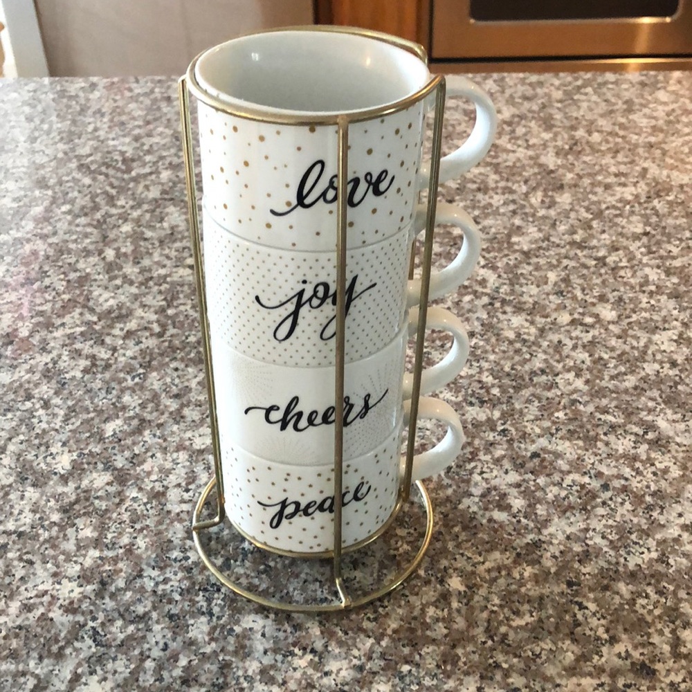 Tea cups and holder
